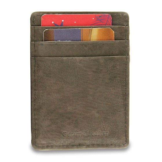 Buy Brown Leather Card Case/Money Clip APMEX