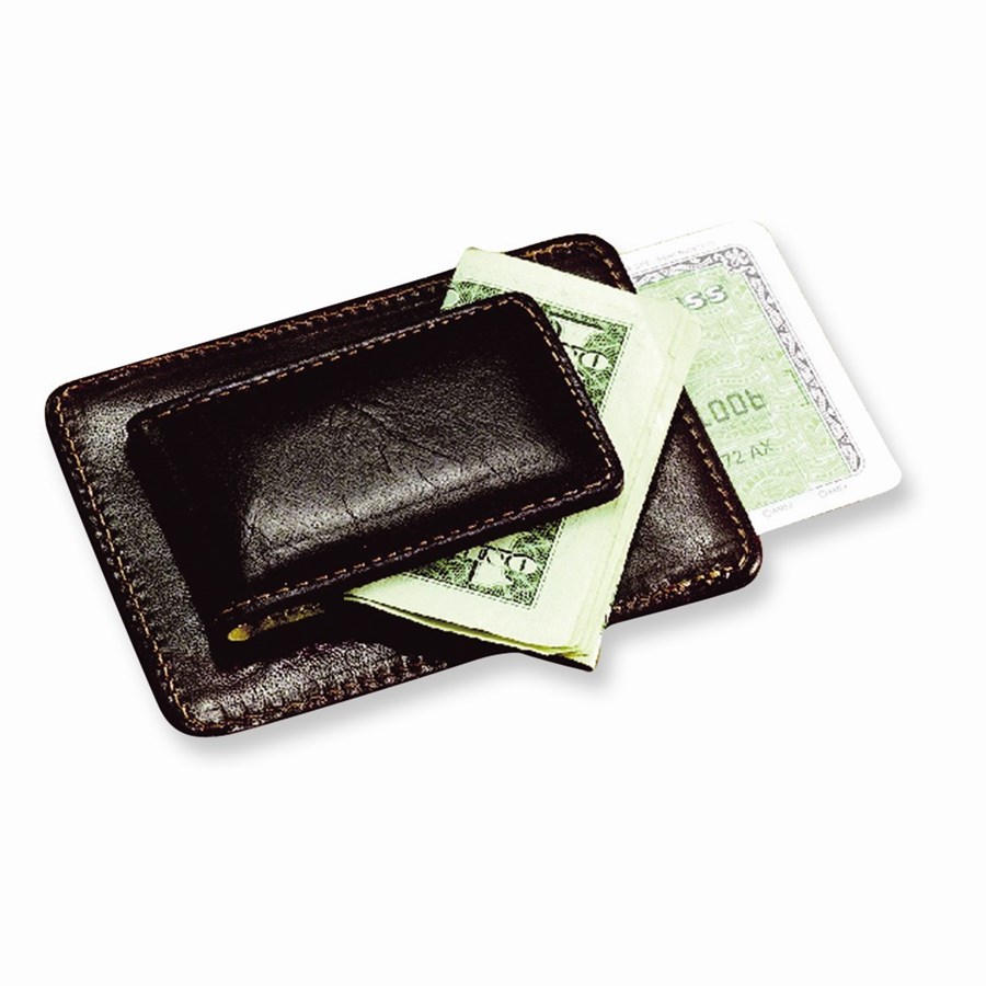 Buy Brown Leather Credit Card Case and Money Clip APMEX