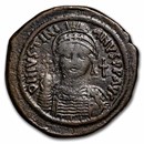 Byzantine 40 Nummi Justinian I 527-565 AD Ch VF (Nikomedia)