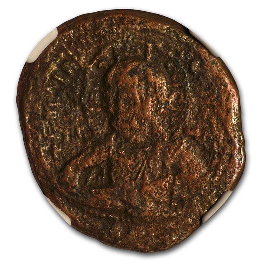 Byzantine Anonymous AE Follis Emp Romanus III (1028-1042 AD) NGC