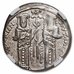 Byzantine AR Basilicon And. II & Mich. IX (1294-1320) Ch AU NGC