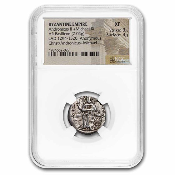 Byzantine AR Basilicon And. II & Mich. IX (1294-1320) XF NGC Byzantine AR Basilicon And. II & Mich. IX (1294-1320) XF NGC
