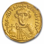 Byzantine AV Gold Solidus Constans II (641-668 AD) AU NGC (5/2)