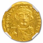Byzantine AV Gold Solidus Constans II (641-668 AD) AU NGC (5/3)