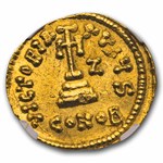 Byzantine AV Gold Solidus Constans II (641-668 AD) CH AU NGC 4/3