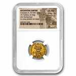 Byzantine AV Gold Solidus Constans II (641-668 AD) CH AU NGC 4/3