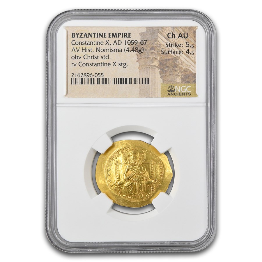 Byzantine AV Hist. Constantine X (1059-67 AD) Ch AU NGC (5/4)