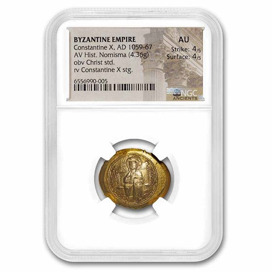 Byzantine AV Histamenon Constantine X (1059-67 AD) AU NGC S-1847 Byzantine AV Histamenon Constantine X (1059-67 AD) AU NGC S-1847
