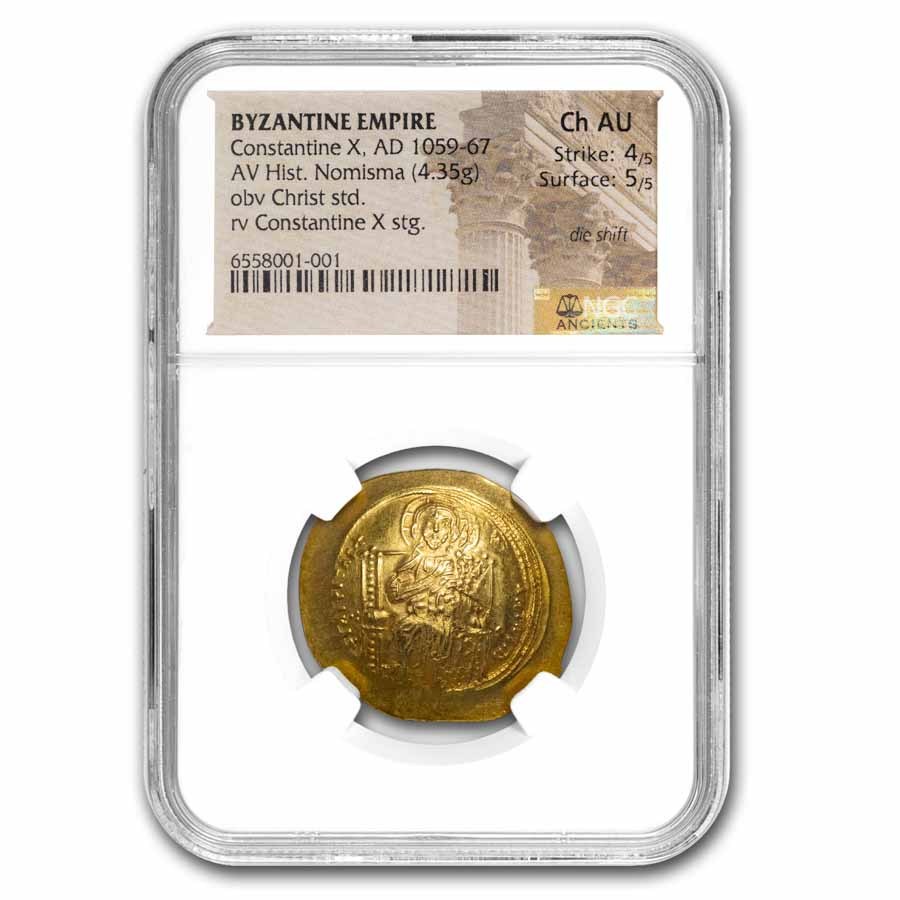 Byzantine AV Histamenon Constantine X 1059-67 AD Ch AU NGC S-1847