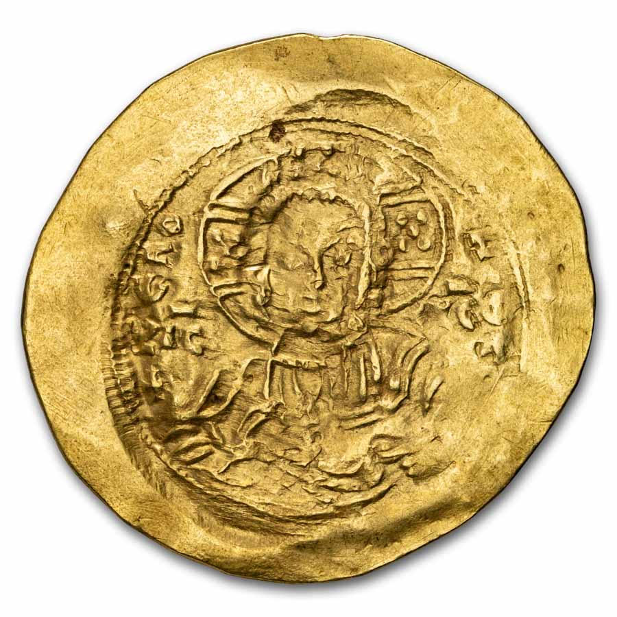 Byzantine AV Hyperpyron Manuel I 1143-1180 AD AU Flattened Constantinople Mint