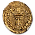 Byzantine AV Solidus Emp. Heraclius & Her. (613-641 AD) Ch AU NGC