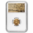 Byzantine AV Solidus Emp. Heraclius & Her. (613-641 AD) Ch AU NGC
