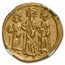 Byzantine AV Solidus Heraclius Hera+Her (632-641 AD) Ch XF NGC