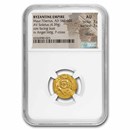 Byzantine AV Solidus Mau Tiberius (582-602 AD) AU NGC (S-478) Byzantine AV Solidus Mau Tiberius (582-602 AD) AU NGC (S-478)