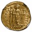Byzantine AV Solidus Mau Tiberius (582-602 AD) Ch AU NGC (S-478)