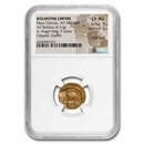 Byzantine AV Solidus Mau Tiberius (582-602 AD) Ch AU NGC (S-478) Byzantine AV Solidus Mau Tiberius (582-602 AD) Ch AU NGC (S-478)