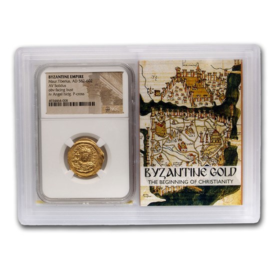 Byzantine AV Solidus Maurice Tiberius (582-602 AD) NGC (Vault) Byzantine AV Solidus Maurice Tiberius (582-602 AD) NGC (Vault)