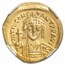 Byzantine AV Solidus Tiberius II Constantine (578-582 AD) AU NGC