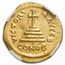 Byzantine AV Solidus Tiberius II Constantine (578-582 AD) AU NGC