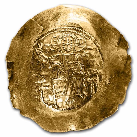 Byzantine EL Aspron Trachy Manuel I (1143-1180 AD) AU NGC Byzantine EL Aspron Trachy Manuel I (1143-1180 AD) AU NGC