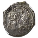 Byzantine Empire AR Hexagram Constans II (654-668 AD) Ch XF NGC Byzantine Empire AR Hexagram Constans II (654-668 AD) Ch XF NGC