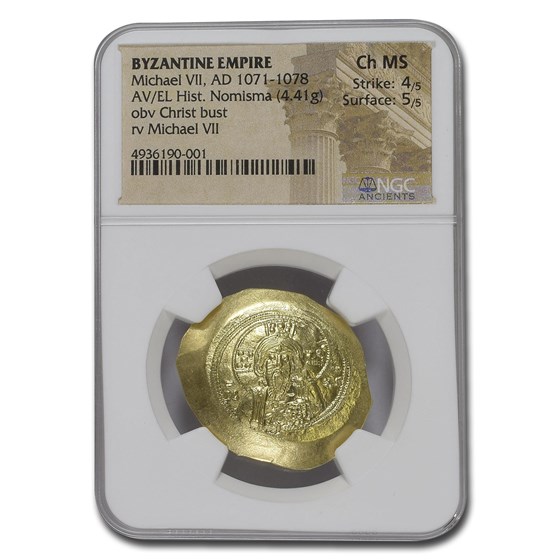 Byzantine Empire AV Hist Nom Michael VII (1071-1078 AD) Ch MS NGC Byzantine Empire AV Hist Nom Michael VII (1071-1078 AD) Ch MS NGC