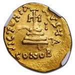 Byzantine Empire AV Solidus Heraclius+He (613-641 AD) NGC (Vault)