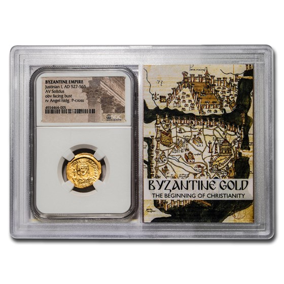 Byzantine Empire AV Solidus Justinian I (527-565 AD) NGC Byzantine Empire AV Solidus Justinian I (527-565 AD) NGC