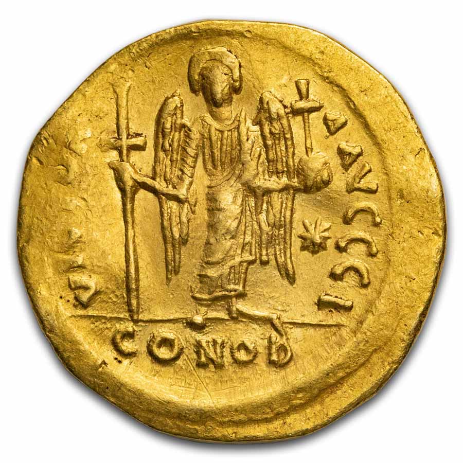 Byzantine Empire AV Solidus Justinian I (527-565 AD) XF S-139