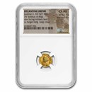 Byzantine Empire AV Solidus Justinian I 527-65 AD Ch AU NGC S-137