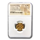 Byzantine Empire AV Solidus Leontius (695-698 AD) Ch MS NGC Byzantine Empire AV Solidus Leontius (695-698 AD) Ch MS NGC