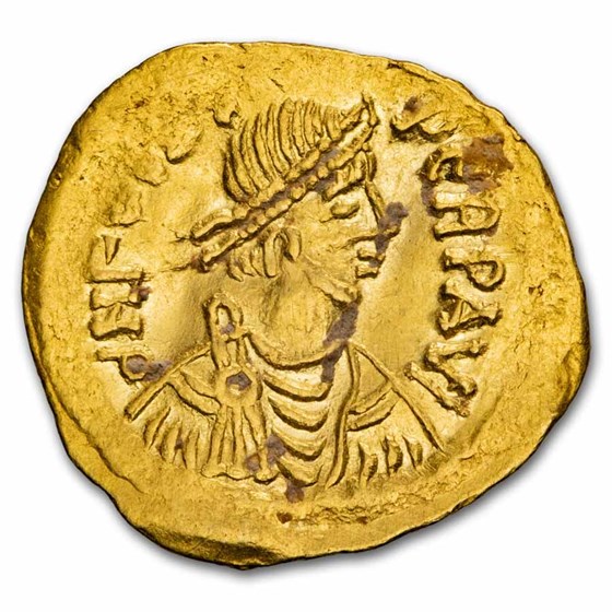Byzantine Empire AV Tremissis Phocas 602-610 AD AU (S-634)