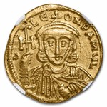 Byzantine Gold AV Solidus Constantine V (740/1-775 AD) Ch AU NGC