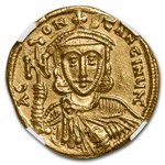 Byzantine Gold AV Solidus Constantine V (740/1-775 AD) Ch AU NGC