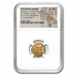 Byzantine Gold AV Solidus Constantine V (740/1-775 AD) Ch AU NGC