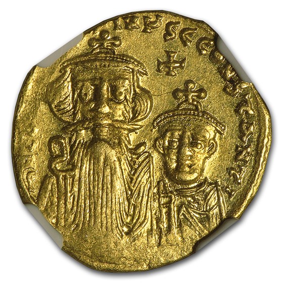 Byzantine Gold Constans II, Constant. IV (654-668 AD) MS NGC Byzantine Gold Constans II, Constant. IV (654-668 AD) MS NGC