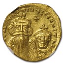 Byzantine Gold Constans II, Constant. IV (654-668 AD) NGC (Vault)