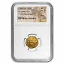 Byzantine Gold Constans II, Constantine IV (654-668 AD) AU NGC Byzantine Gold Constans II, Constantine IV (654-668 AD) AU NGC