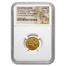 Byzantine Gold Constans II, Constantine IV (654-668 AD) Ch AU NGC Byzantine Gold Constans II, Constantine IV (654-668 AD) Ch AU NGC