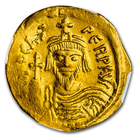 Byzantine Gold Emperor Phocas (602-610 AD) AU NGC Byzantine Gold Emperor Phocas (602-610 AD) AU NGC