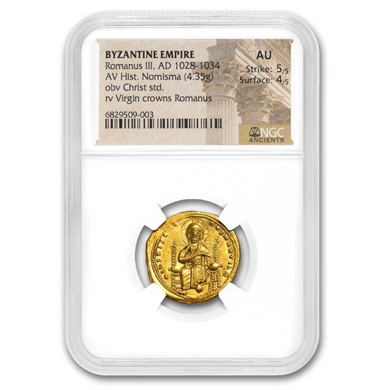 Byzantine Gold Hist. Nomisma Romanus III (1028-34 AD) AU NGC