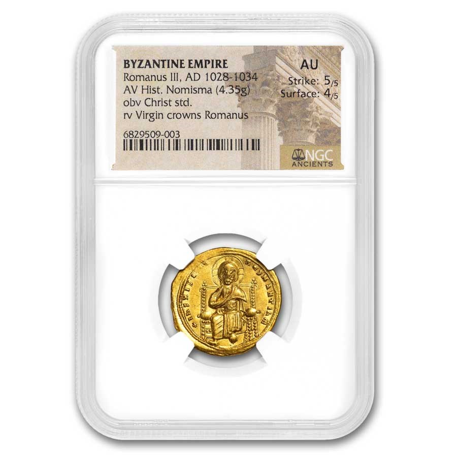 Byzantine Gold Hist. Nomisma Romanus III (1028-34 AD) AU NGC