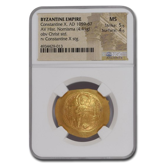Byzantine Gold Histamenon Constantine X (1059-1067 AD) MS NGC Byzantine Gold Histamenon Constantine X (1059-1067 AD) MS NGC