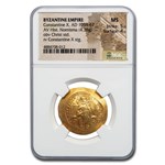 Byzantine Gold Histamenon Constantine X (1059-1067 AD) MS NGC