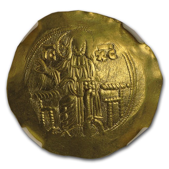 Byzantine Gold Hyperpyron John III Ducas (1221/2-1254 AD) AU NGC Byzantine Gold Hyperpyron John III Ducas (1221/2-1254 AD) AU NGC