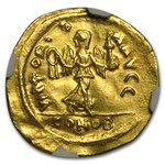 Byzantine Gold Semissis Emperor Phocas (602-610 AD) AU NGC