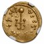 Byzantine Gold Semississ Emp Constans II (641-668 AD) Ch XF NGC