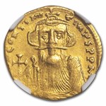 Byzantine Gold Solidus Constans II (641-668 AD) XF NGC (S-956)