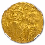 Byzantine Gold Solidus Constans II (654-668 AD) Ch XF NGC (2/3)