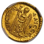 Byzantine Gold Solidus Emp Anastasius I (491-518 AD) Ch AU NGC